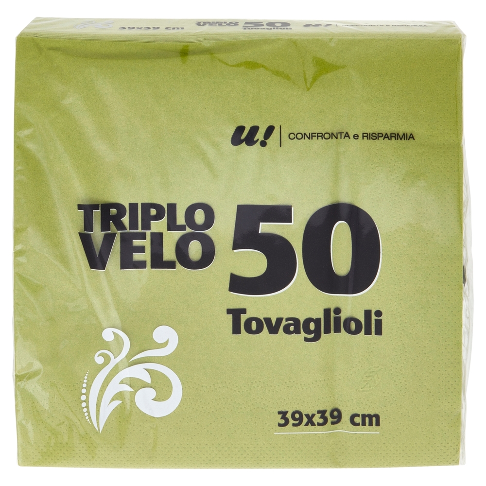 50 Tovaglioli 3 Veli Blu U! Confronta e Risparmia